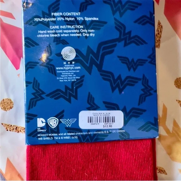 Wonder Woman Over-the-Knee Socks | DC Comics | Red Blue Star Bow - Picture 5 of 6